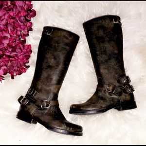 FRYE Veronica Back Zip Moto Boot